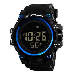<span class=keywords><strong>Montre</strong></span> électronique sport multifonctionnelle à grand cadran en plastique étanche à mouvement numérique, style étudiant, très vendue - Product Image 1