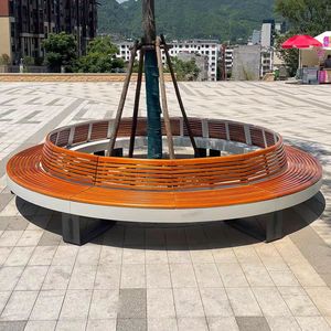 Duke Curved Patio <b>Bench</b> Stainless Steel Frame Outdoor Commercial Use Durable Design - Product Image 1