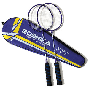 Raquette de badminton OEM Bestcard pour adultes et étudiants, vente en gros, produits authentiques, durable, manche en acier tressé multicolore, double raquette - Product Image 1