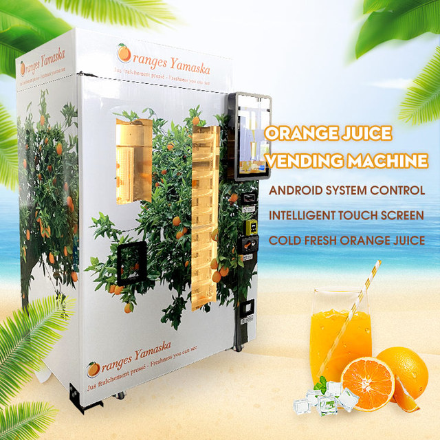 Fully Automatic Natural Fruit Juice Dispenser Fresh Orange Juice Vending Machine