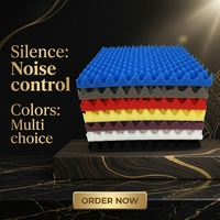 Panneaux acoustiques adhésifs en mousse insonorisante au design 3D moderne, best-sellers, en polyuréthane pour usage professionnel et domestique