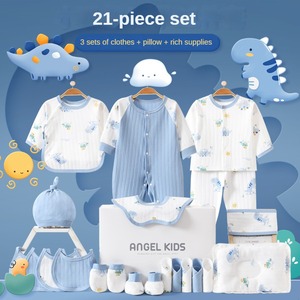 <span class=keywords><strong>Set</strong></span> di <span class=keywords><strong>Vestiti</strong></span> per Neonati 100% Cotone Biologico 0-3 Mesi Tuta per Infante Abbigliamento Invernale per Bambino e Bambina Pagliaccetti Corredino Regalo Baby Shower - Product Image 4