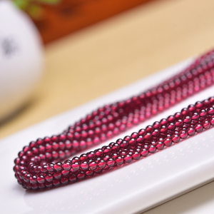 UJBOX Vente en gros de perles rondes lisses en grenat pyrope naturel de 2 mm, petites perles <span class=keywords><strong>semi</strong></span>-<span class=keywords><strong>précieuses</strong></span> pour la création de bijoux DIY - Product Image 3