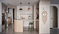 Plano de Apartamento Contemporáneo, Diseño de Estudio Minimalista, Diseño Arquitectónico con Planificación de Espacios y Visualizaciones en 3D