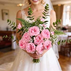 Nouvelle Collection : Fleur de rose artificielle à 3 têtes en soie française avec bords brûlés pour la décoration de la maison, les mariages et les accessoires de photographie - Product Image 6
