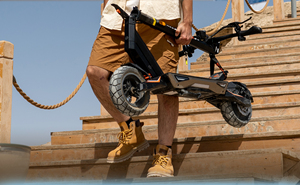 KuKirin T3 Electric Scooter with RGB Side <b>Lights</b>, Blue <b>Projection</b>, Foldable Compact, for Retail & Distributor - Product Image 4