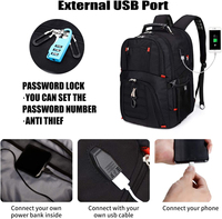 Sac de voyage pour ordinateur portable 17 pouces avec logo personnalisé Sacs à dos pour ordinateur portable avec port de chargement USB Sac à dos pour ordinateur quantité minimale de commande