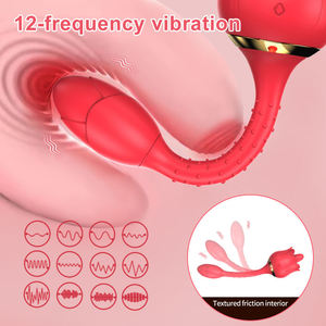 Vibrador de Silicona Lotus Rojo para Mujeres - Estimulador de Punto G con 12 Modos de Vibración <span class=keywords><strong>Es</strong></span> <span class=keywords><strong>un</strong></span> juguete sexual para adultos. - Product Image 4