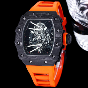 Reloj Mecánico Clásico para Hombre, Diseño Tonneau 35-01, Fibra de Carbono, Alta Calidad, Movimiento Automático ETA, 3BAR - Product Image 3