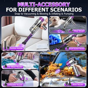 Vente directe d'usine de <span class=keywords><strong>aspirateur</strong></span> de voiture sans fil portatif avec forte aspiration, double fonction soufflage et aspiration, 7000Pa - Product Image 6