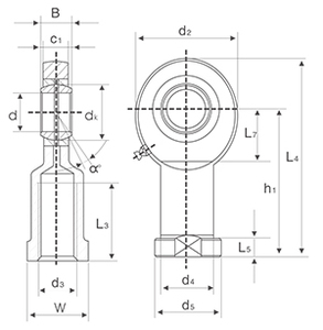 GIR6DO Series Joint Rod End avec filetage femelle gauche ou droit GIR6DO GIR80DO Made in Vietnam - Product Image 2