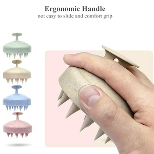 Oferta Especial: Set de Peine de Paja de Trigo de Dientes Anchos, Peine Iónico para Peluquería y Champú, Cepillo de Silicona para Masaje y Limpieza para el Hogar - Product Image 2