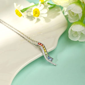 Pendentif Charme Chrétien Classique en Or Massif 18K avec Saphir Taille Brillant et Perle d'Eau Douce – Magnifique Cadeau pour Petite Amie, Saint-Valentin - Product Image 6