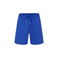 Stijlvolle Herenwijnrode Strandshort Met Effen Patroon Modieuze Waterdichte Bikini 'S En Strandkleding Van Puur Polyester
