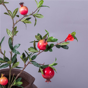 Personalizzazione del nuovo design artificiale <span class=keywords><strong>albero</strong></span> da frutto rosso melograno decorazione per la casa di nozze - Product Image 6