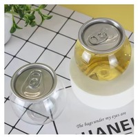 200ml ronde groothandels PET plastic fles van aluminium voor vloeistoffen, lege drankenfles met schroefdop voor dranken, sap, koffie