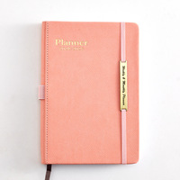 Cahier de planification en cuir PU 18 mois semaine planificateur à couverture rigide Cahier de produits laitiers personnalisé avec logo personnalisé