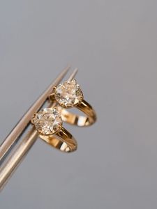 Xinfly Luxury 18K Gold <b>Huggie</b> Earrings Trendy Classic Style Fine Hoop Jewelry High Quality Lab Grown Diamonds for Women - Product Image 2