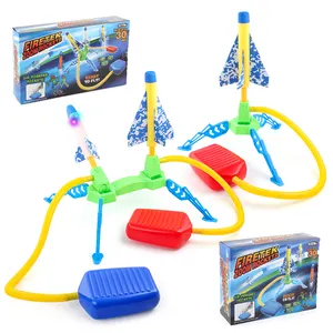 柔软的夏季户外运动游戏3彩色Eva泡沫弹射器脚空气动力飞行火箭踏板踩踏发射器儿童玩具