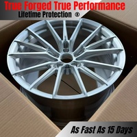 Jantes forgées monobloc VeroX 18-24 pouces 5x112 5x114.3 5x120 style HF-T, finition argent brossé intégral pour M4 G82 Taycan CT5-V