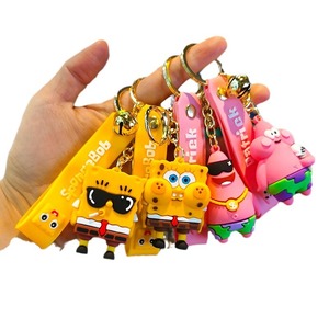 Llavero de Anime, Llavero de Goma de <span class=keywords><strong>Bob</strong></span> <span class=keywords><strong>Esponja</strong></span> con Estrella Grande, Accesorios para <span class=keywords><strong>Coche</strong></span> y Mochila, Pequeño Regalo Exquisito - Product Image 5