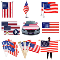 Alle Länderflaggen Abzeichen Digitaldruck Polyester Nationalflaggen Günstige Wimpel-Form für Versicherungs-Endkunden USA-Flagge