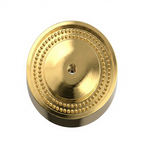 Poignée de meuble en bronze antique avec plaque arrière perlée, pour tiroir de cuisine, porte de placard, quincaillerie durable finition mate - Product Image 3