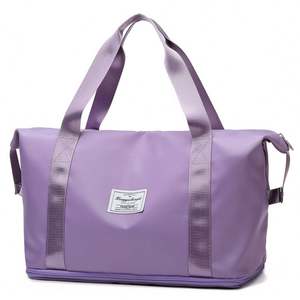 Wholesale Pink Foldable Sports <b>Bag</b> Gym Nylon Waterproof <b>Travel</b> Luggage <b>Bag</b> <b>Women</b> - Product Image 1