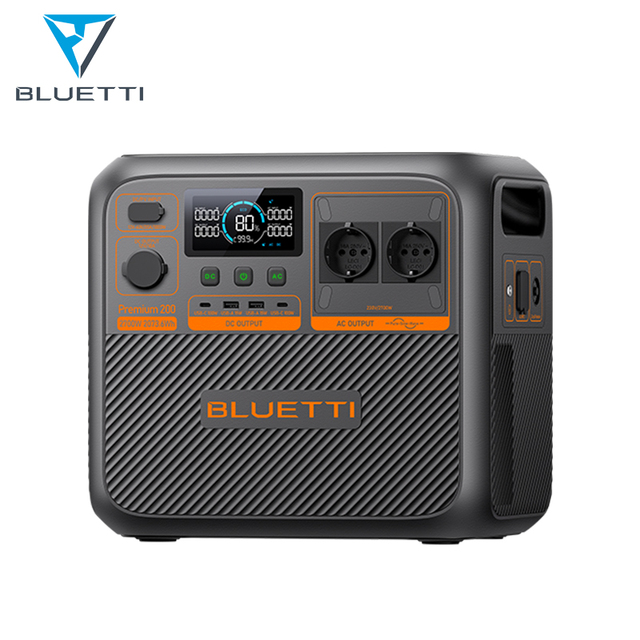 BLUETTI Portable Solar Charge Generator Power Station for Outages Emergencies 50dB Quiet with Remote Control for Convenience