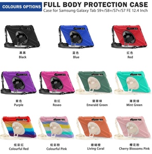 Custodia Protettiva Antiurto in Silicone per Samsung <span class=keywords><strong>Galaxy</strong></span> <span class=keywords><strong>Tab</strong></span> S9 Plus S8 Plus <span class=keywords><strong>S7</strong></span> Plus con Materiale PC - Product Image 6