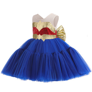 Disfraz de Princesa para Niños, Disfraz de Carnaval, Disfraz de Televisión y Cine, Disfraz de Wonder Girls, Vestido con Falda Abullonada - Product Image 3