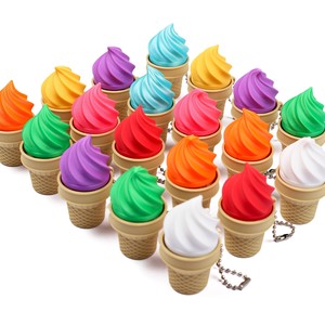 พวงกุญแจรูปไอศกรีมโคนแบบ <span class=keywords><strong>3</strong></span> มิติ พิมพ์ด้วยเครื่องพิมพ์ <span class=keywords><strong>3</strong></span> มิติ สำหรับคลายเครียด - กดนิ้วเพื่อผ่อนคลายความเครียด - Product Image 4