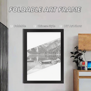 Cadre de peinture calligraphique vierge mural 50 cm, style chinois, fait main en MDF, pour étudiants, affichage artistique DIY, pliable, moderne, grand format - Product Image 2