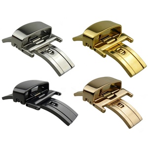 Haute Qualité 10-24mm En Acier Inoxydable Déploiement Fermoir Papillon Montre <span class=keywords><strong>Boucle</strong></span> De Luxe <span class=keywords><strong>Bracelet</strong></span> En <span class=keywords><strong>Cuir</strong></span> <span class=keywords><strong>Boucle</strong></span> De Déploiement 10-24mm - Product Image 1