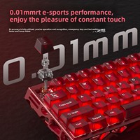 Keyboard Mekanik CNC Aluminium Alloy Hollow-Out Magnetic-Axis K61 Dapat Disesuaikan Esports Low-Latency Berkabel RGB Backlit Desktop