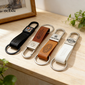 Porte-clés en cuir haut <span class=keywords><strong>de</strong></span> gamme des meilleurs fabricants, gravure professionnelle, porte-clés en cuir <span class=keywords><strong>de</strong></span> <span class=keywords><strong>vachette</strong></span> - Product Image 4