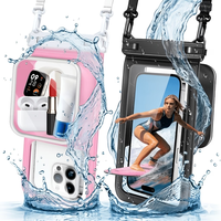 Étui de téléphone étanche IPX8 avec joint sécurisé et double verrou pivotant, sac étanche pour la natation, la plongée et les sports nautiques
