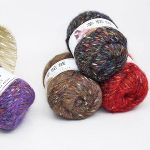 Filament coloré blanchi fait main pour le tricot DIY, fil moyen-gros pour pulls, écharpes, manteaux, pelotes de <span class=keywords><strong>laine</strong></span>, vente en gros du fabricant - Product Image 4