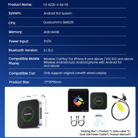 Nuevo Reproductor Multimedia para Auto con Sistema Android 15, CarPlay AI Box 4G+64GB, Adaptador Inalámbrico, Compatible con Pantalla Dividida y Múltiples Aplicaciones