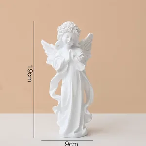 Estatua <span class=keywords><strong>de</strong></span> Ángel Europeo, Figura Creativa <span class=keywords><strong>de</strong></span> Doncella Orante, Adorno para el Hogar, Decoración, Adornos <span class=keywords><strong>de</strong></span> Jardín - Product Image 3