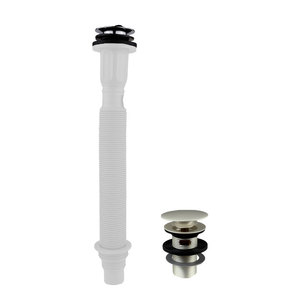 Hot Selling One-Piece Bathroom Telescopic Drain Set Flexible PP Waste Pipe Combination Deodorant Cover Overflow Hole - Product Image 1