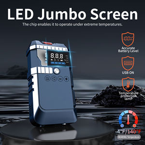 Портативное пусковое устройство OEM/ODM 4-в-1, 1000А, 12В, с быстрой зарядкой, LED-фонарем, защитой от искр, цифровым дисплеем, насосом для подкачки шин 150PSI, для экстренных ситуаций - Product Image 3