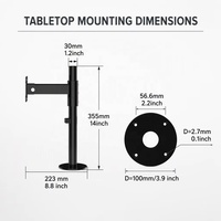 Support de tablette sur pied avec rotation à 360° pour PC, compatible avec écrans de 10,2 pouces