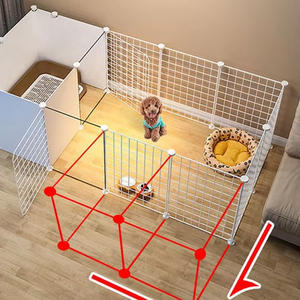 Cerca para mascotas, Combinación libre de aislamiento para perros, perrera para perros pequeños de interior con área de baño, cerca para el hogar, jaula para perros - Product Image 3