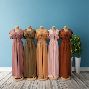 <span class=keywords><strong>Robe</strong></span> <span class=keywords><strong>longue</strong></span> col en V <span class=keywords><strong>Shein</strong></span> Pacas en gros, style minimaliste et élégant, idéale pour le travail et les vacances, respirante - Product Image 3
