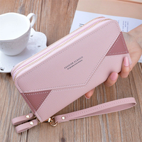 Dompet Wanita Kulit PU Lipat Ganda Cetak Kustom Tren Terbaru 2026 Qualisub Sublimasi dengan Ritsleting