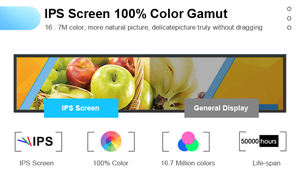 57 pouces étiré bar type lcd affichage de l'étagère de lecteur de signalisation numérique pour magasin restaurant supermarché bar - Product Image 4