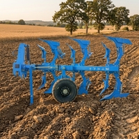 Arado de Surco Reversible Montado con Motor Diésel Pioneer, con Aleta Hidráulica de 3 Filas, Engranajes y Rodamientos para Labranza en Pequeñas Explotaciones Agrícolas