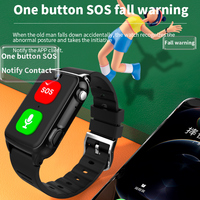 Montre connectée pour personnes âgées S9, appel d'urgence SOS, alerte de chute, positionnement multi-mode GPS LBS, moniteur de fréquence cardiaque et de tension artérielle