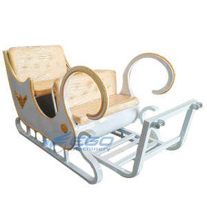 Trineo Navideño de Tamaño Real para Exteriores, Trineo de Cenicienta de Doble Fila Cómodo, Trineo de Papá Noel - Product Image 1